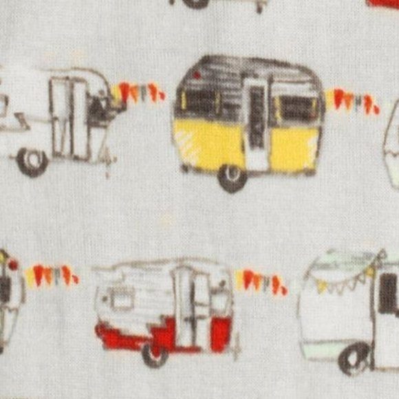 Milkbarn Organic Cotton Three-Layer Traditional Bib -- Vintage Trailers NWT - Picture 2 of 2